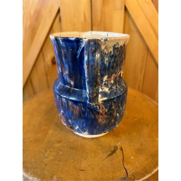 Vintage pottery pitcher 6.25x6” (8605) - Picture 4 of 9